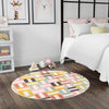 Playful Patterns Collection Area Rug -  Kaleidoscope Round Multi  lifestyle 43