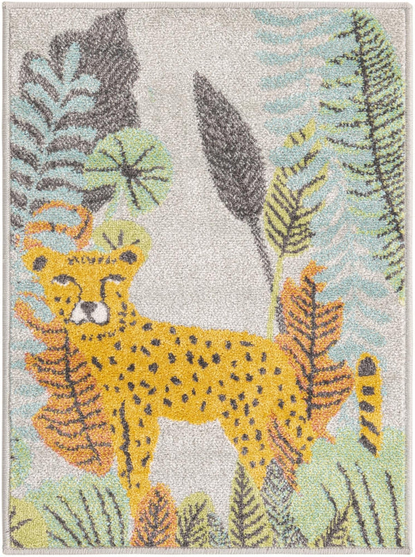 Playful Patterns Collection Area Rug -  Puzzled Rectangle Gray Main