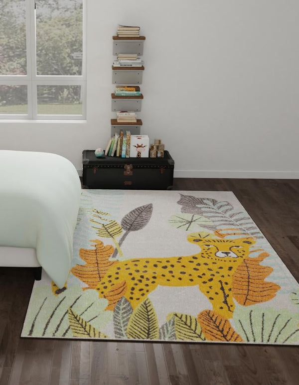 Playful Patterns Collection Area Rug -  Puzzled Rectangle Gray  lifestyle 3