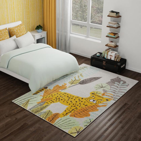 Playful Patterns Collection Area Rug -  Puzzled Rectangle Gray  lifestyle 15