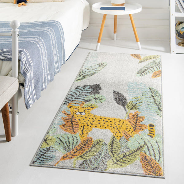Playful Patterns Collection Area Rug -  Puzzled Runner Gray  lifestyle 42