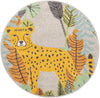 Playful Patterns Collection Area Rug -  Puzzled Round Gray  lifestyle 17