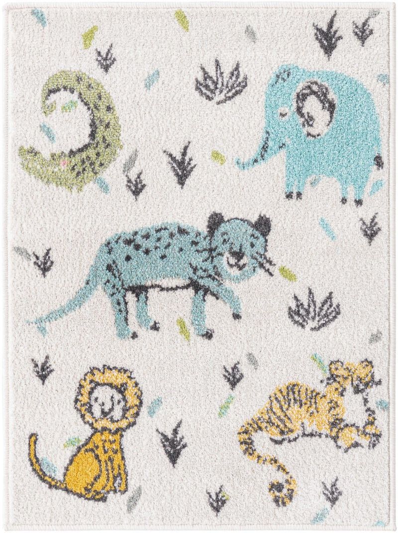 Playful Patterns Collection Area Rug -  Spatter Rectangle Ivory Main