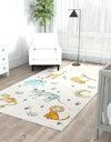 Playful Patterns Collection Area Rug -  Spatter Rectangle Ivory  lifestyle 2