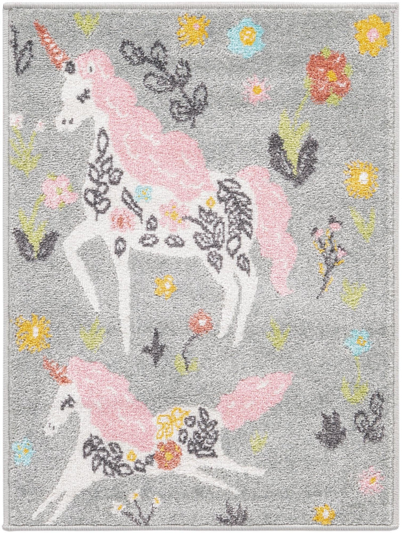 Playful Patterns Collection Area Rug -  Hued Rectangle Gray Main