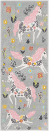 Wonder Tykes Collection Area Rug -  Hued Runner Gray  lifestyle 30