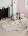 Playful Patterns Collection Area Rug -  Hued Round Gray  lifestyle 21