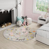 Playful Patterns Collection Area Rug -  Hued Round Gray  lifestyle 45