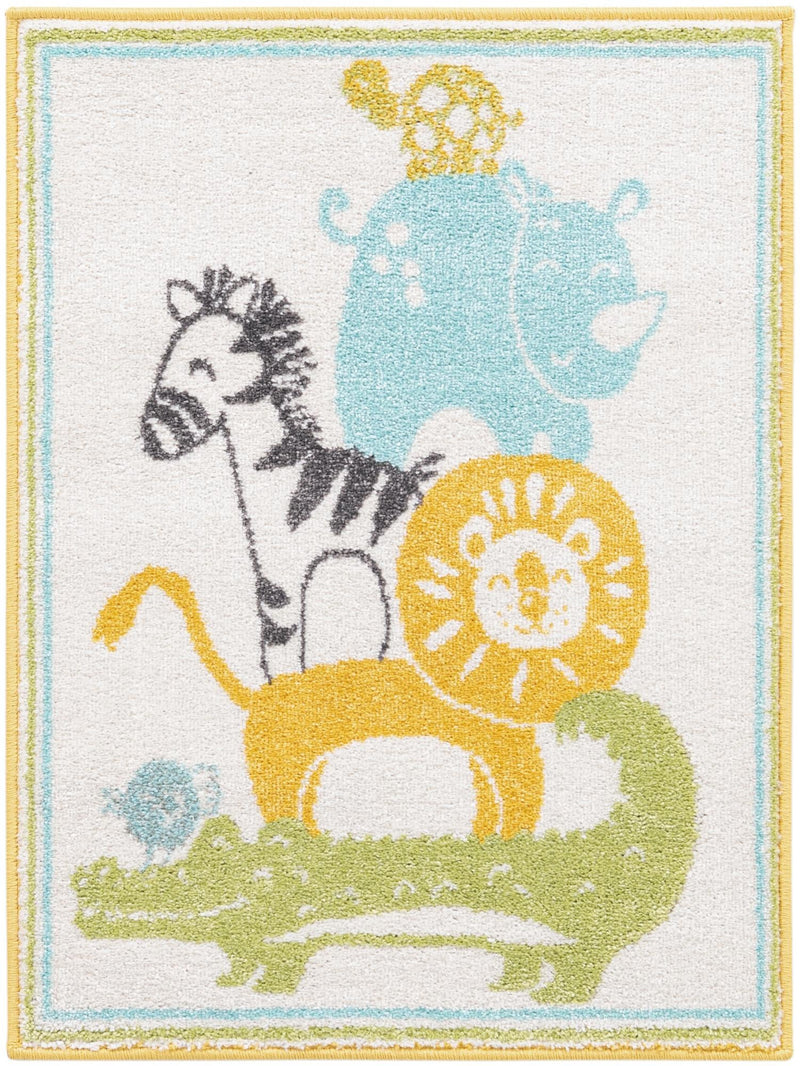 Playful Patterns Collection Area Rug -  Prismatic Rectangle Ivory Main