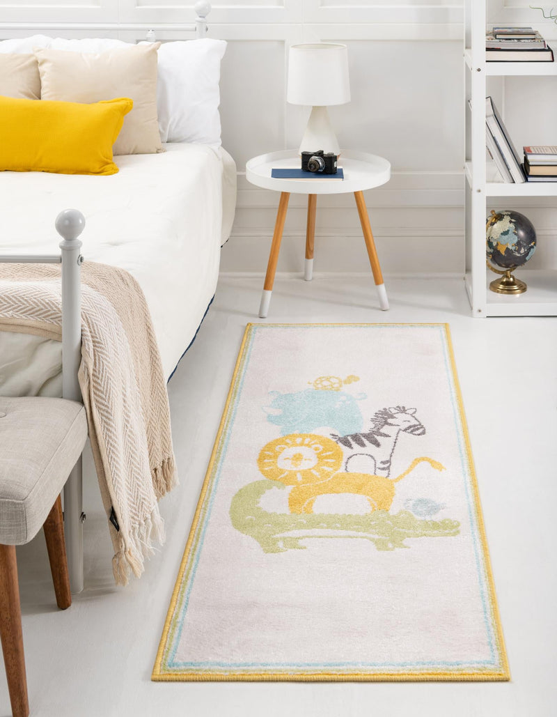 Playful Patterns Collection Area Rug -  Prismatic Runner Ivory  lifestyle 20