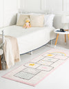 Playful Patterns Collection Area Rug -  Swirl Runner Ivory  lifestyle 18