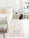 Playful Patterns Collection Area Rug -  Swirl Runner Ivory  lifestyle 20