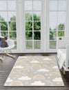 Playful Patterns Collection Area Rug -  Pixel Rectangle Gray  lifestyle 6