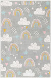 Playful Patterns Collection Area Rug -  Pixel Rectangle Gray  lifestyle 2