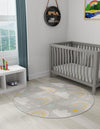 Playful Patterns Collection Area Rug -  Pixel Round Gray  lifestyle 37