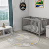 Playful Patterns Collection Area Rug -  Pixel Round Gray  lifestyle 49