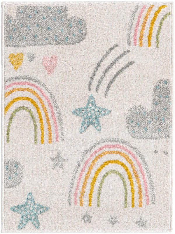 Playful Patterns Collection Area Rug -  Pixel Rectangle Ivory Main