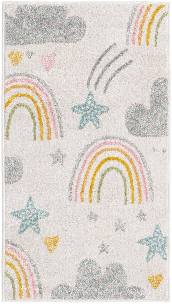 Playful Patterns Collection Area Rug -  Pixel Runner Ivory  lifestyle 31