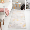 Playful Patterns Collection Area Rug -  Pixel Runner Ivory  lifestyle 57