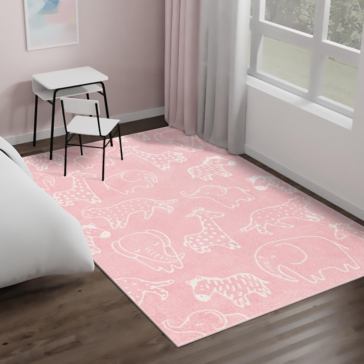 Playful Patterns Collection Area Rug -  Spectrum Rectangle Pink  lifestyle 27