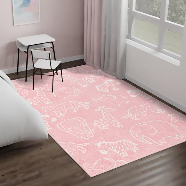 Playful Patterns Collection Area Rug -  Spectrum Rectangle Pink  lifestyle 27
