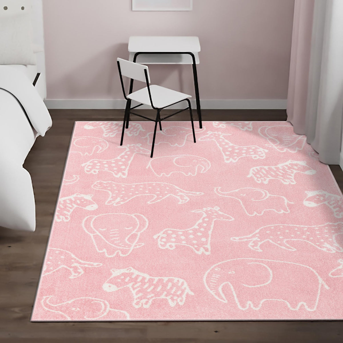 Playful Patterns Collection Area Rug -  Spectrum Rectangle Pink  lifestyle 29