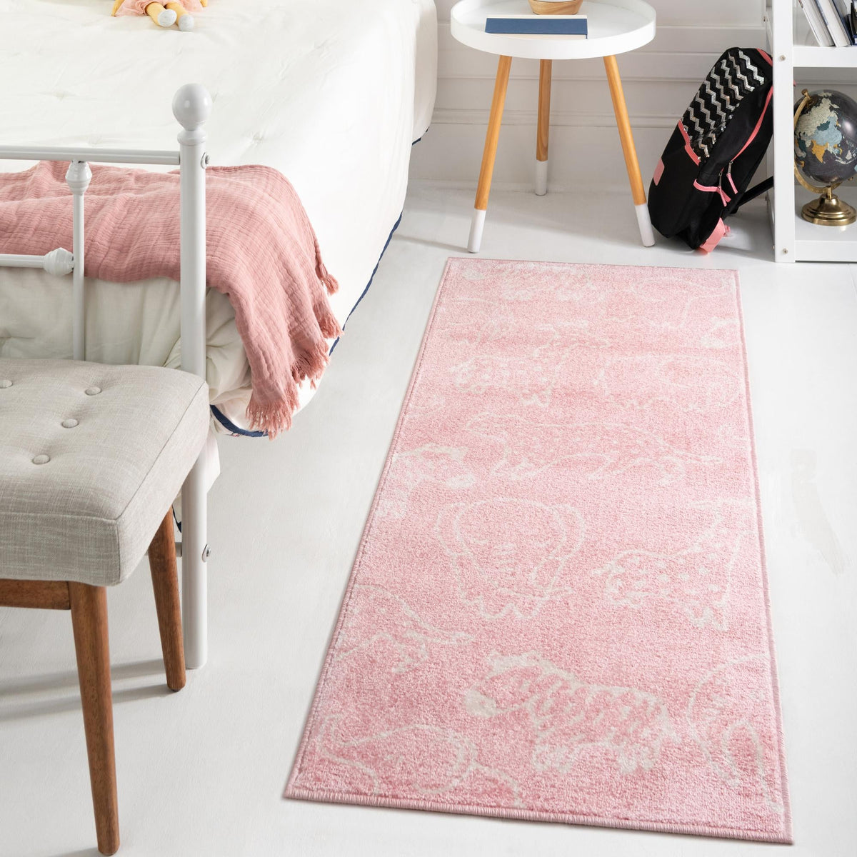 Playful Patterns Collection Area Rug -  Spectrum Runner Pink  lifestyle 70