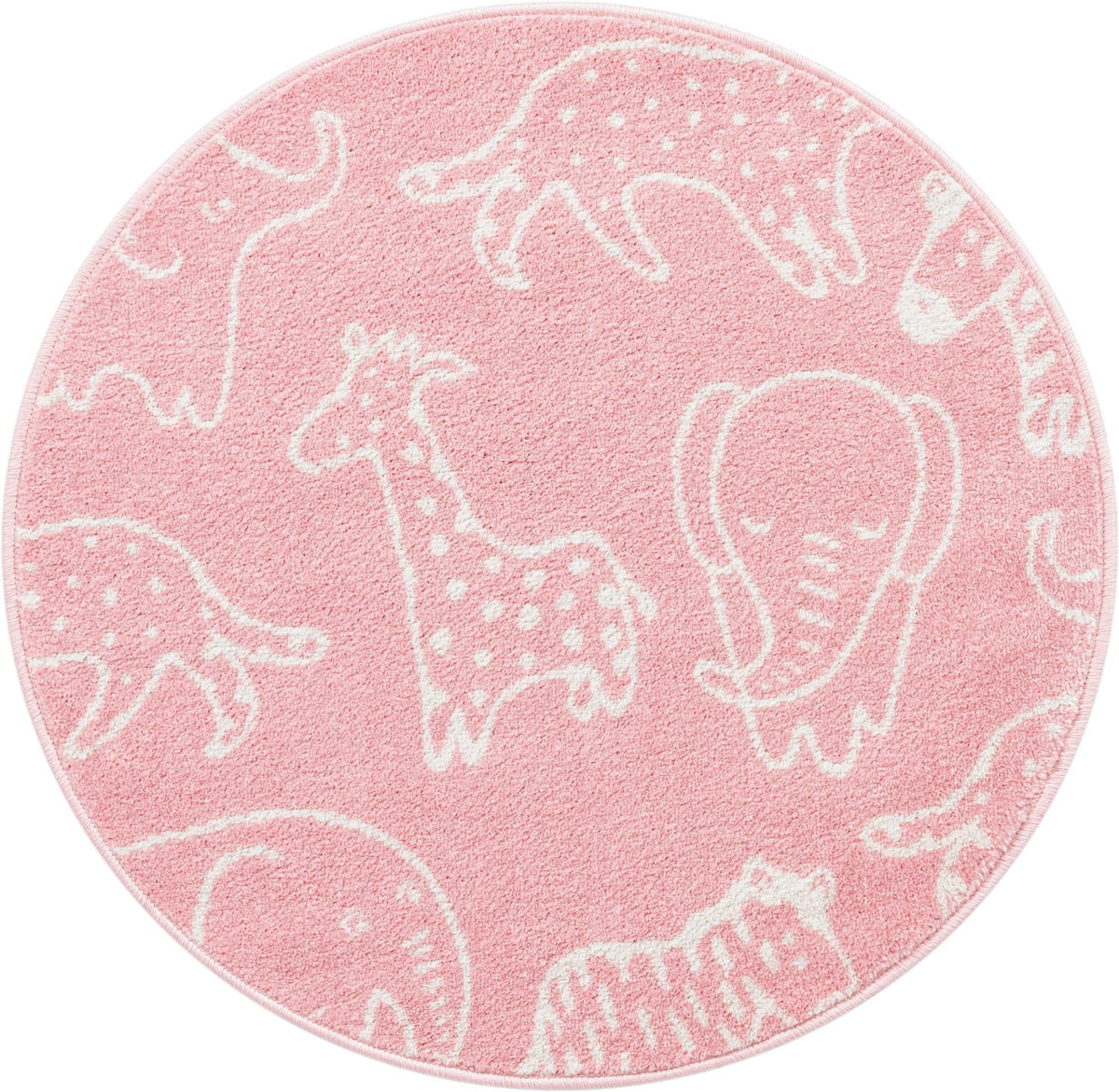 Wonder Tykes Collection Area Rug -  Spectrum Round Pink  lifestyle 112
