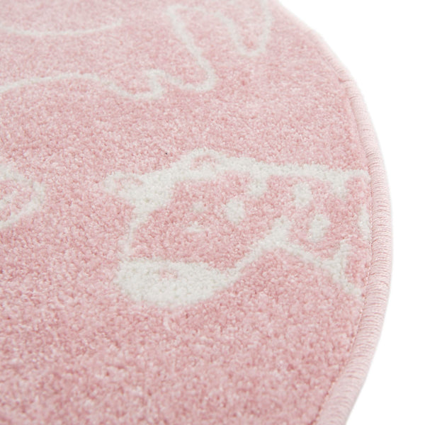Playful Patterns Collection Area Rug -  Spectrum Round Pink  lifestyle 57