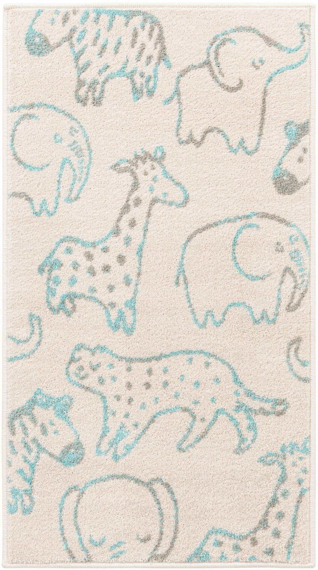 Wonder Tykes Collection Area Rug -  Spectrum Runner Ivory  lifestyle 113