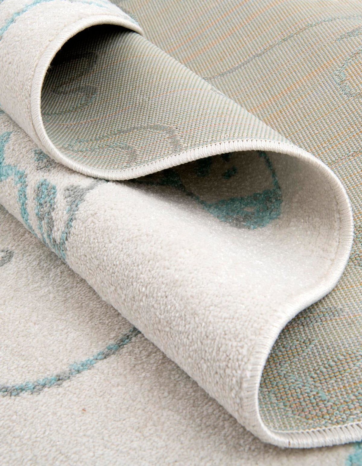 Playful Patterns Collection Area Rug -  Spectrum Round Ivory  lifestyle 66