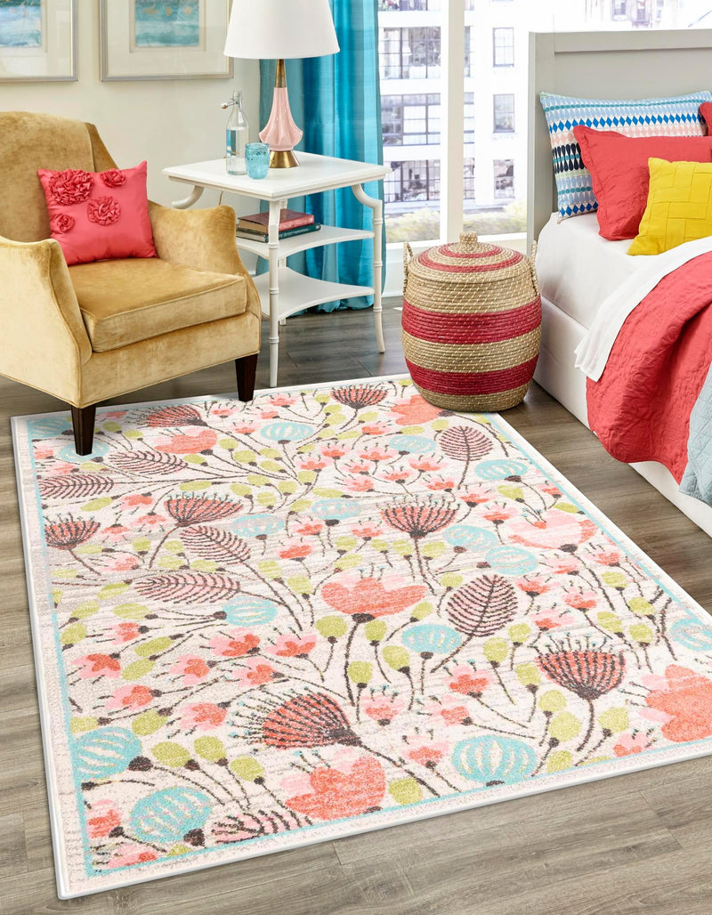 Playful Patterns Collection Area Rug -  Fantasy Rectangle Ivory  lifestyle 2