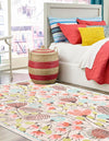 Playful Patterns Collection Area Rug -  Fantasy Rectangle Ivory  lifestyle 3
