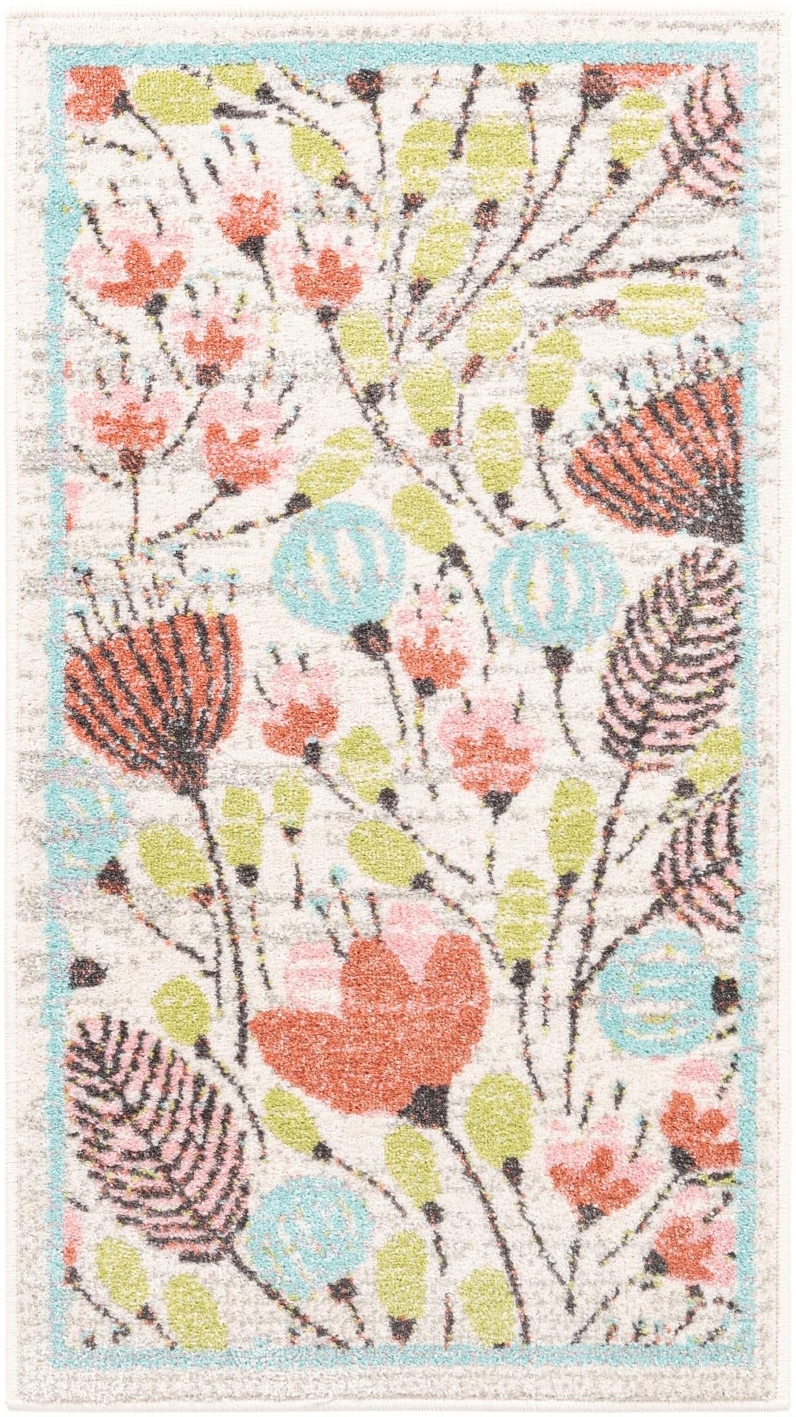 Playful Patterns Collection Area Rug -  Fantasy Runner Ivory  lifestyle 16