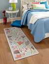 Playful Patterns Collection Area Rug -  Fantasy Runner Ivory  lifestyle 20