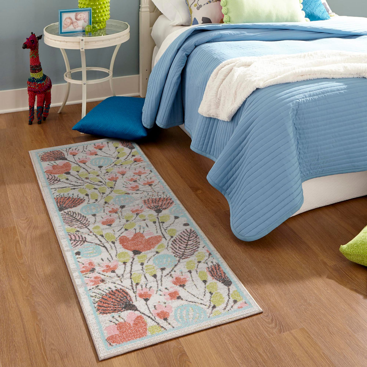 Playful Patterns Collection Area Rug -  Fantasy Runner Ivory  lifestyle 76