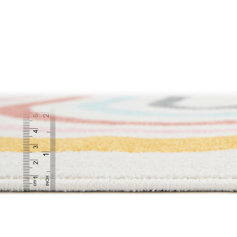 Playful Patterns Collection Area Rug -  Illusion Rectangle Ivory  lifestyle 4