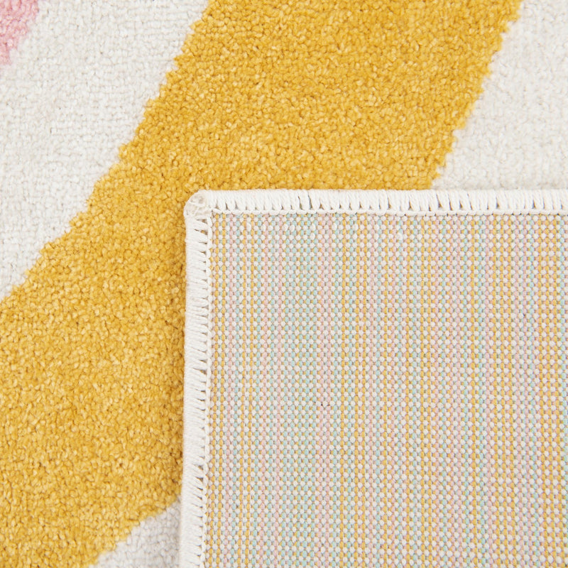 Playful Patterns Collection Area Rug -  Illusion Rectangle Ivory  lifestyle 8