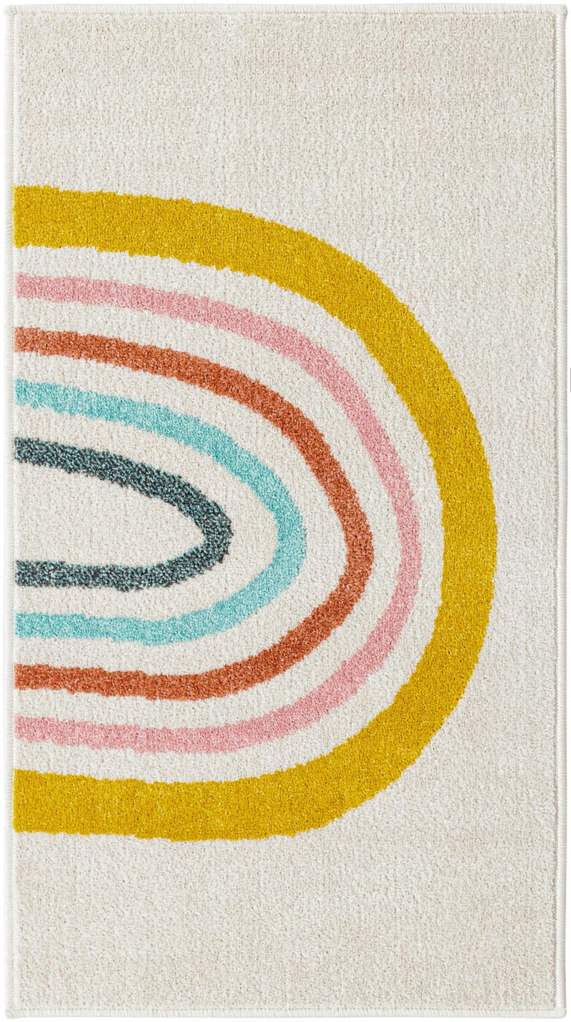 Playful Patterns Collection Area Rug -  Illusion Runner Ivory  lifestyle 16