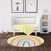 Playful Patterns Collection Area Rug -  Illusion Round Ivory  lifestyle 60