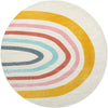 Wonder Tykes Collection Area Rug -  Illusion Round Ivory  lifestyle 34