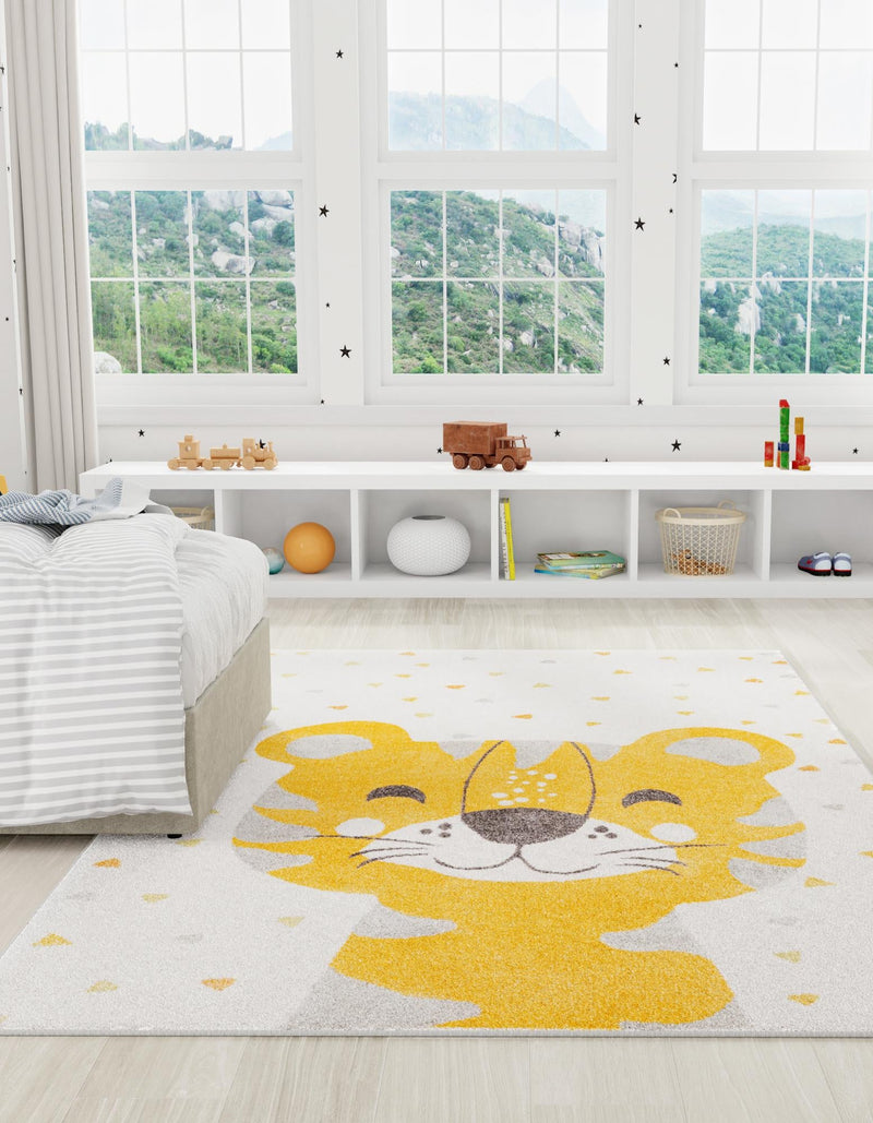 Playful Patterns Collection Area Rug -  Rainbow Rectangle Ivory  lifestyle 3