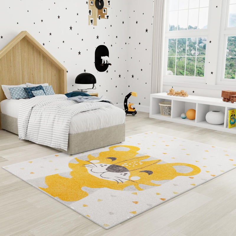 Playful Patterns Collection Area Rug -  Rainbow Rectangle Ivory  lifestyle 15