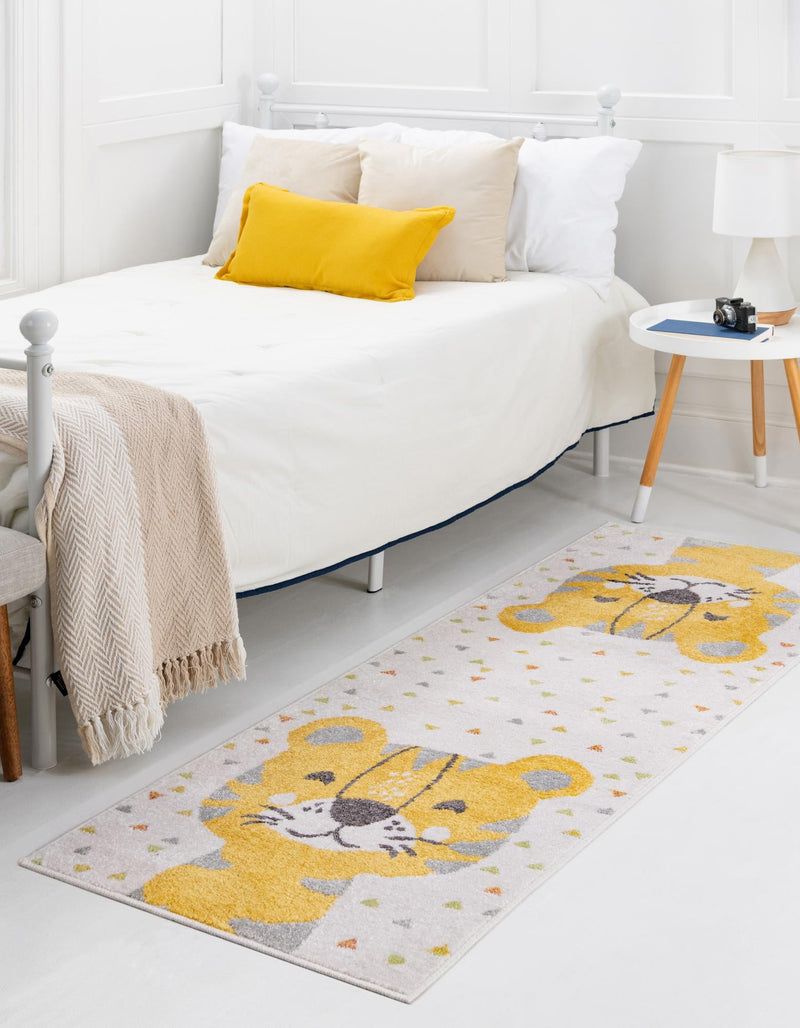 Playful Patterns Collection Area Rug -  Rainbow Runner Ivory  lifestyle 18
