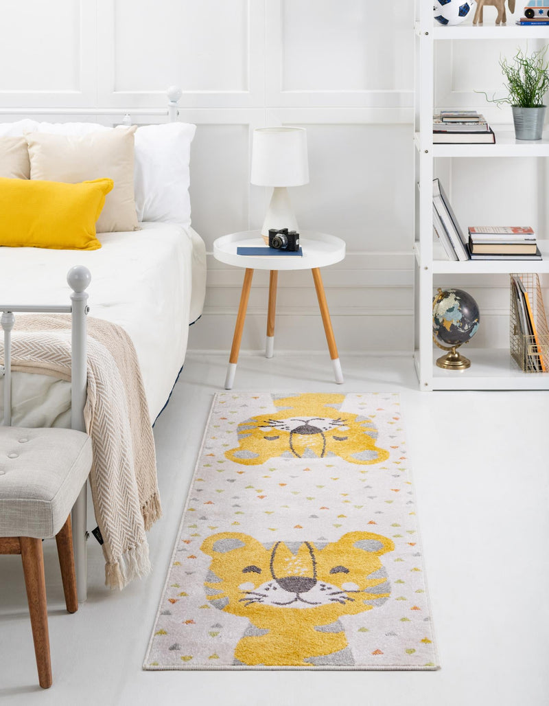 Playful Patterns Collection Area Rug -  Rainbow Runner Ivory  lifestyle 20