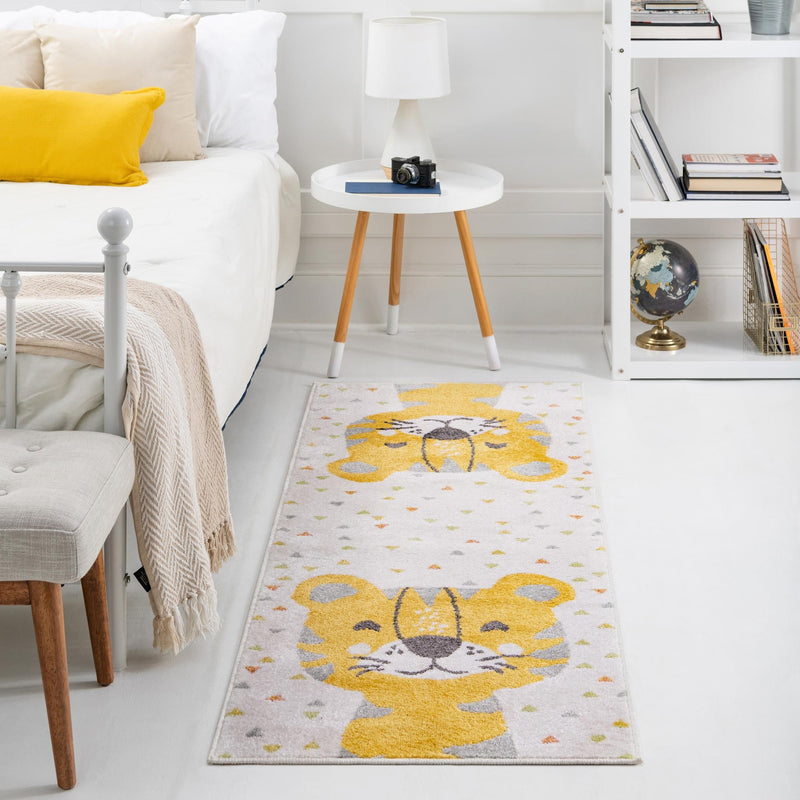 Playful Patterns Collection Area Rug -  Rainbow Runner Ivory  lifestyle 43