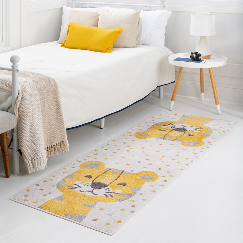 Playful Patterns Collection Area Rug -  Rainbow Runner Ivory  lifestyle 45