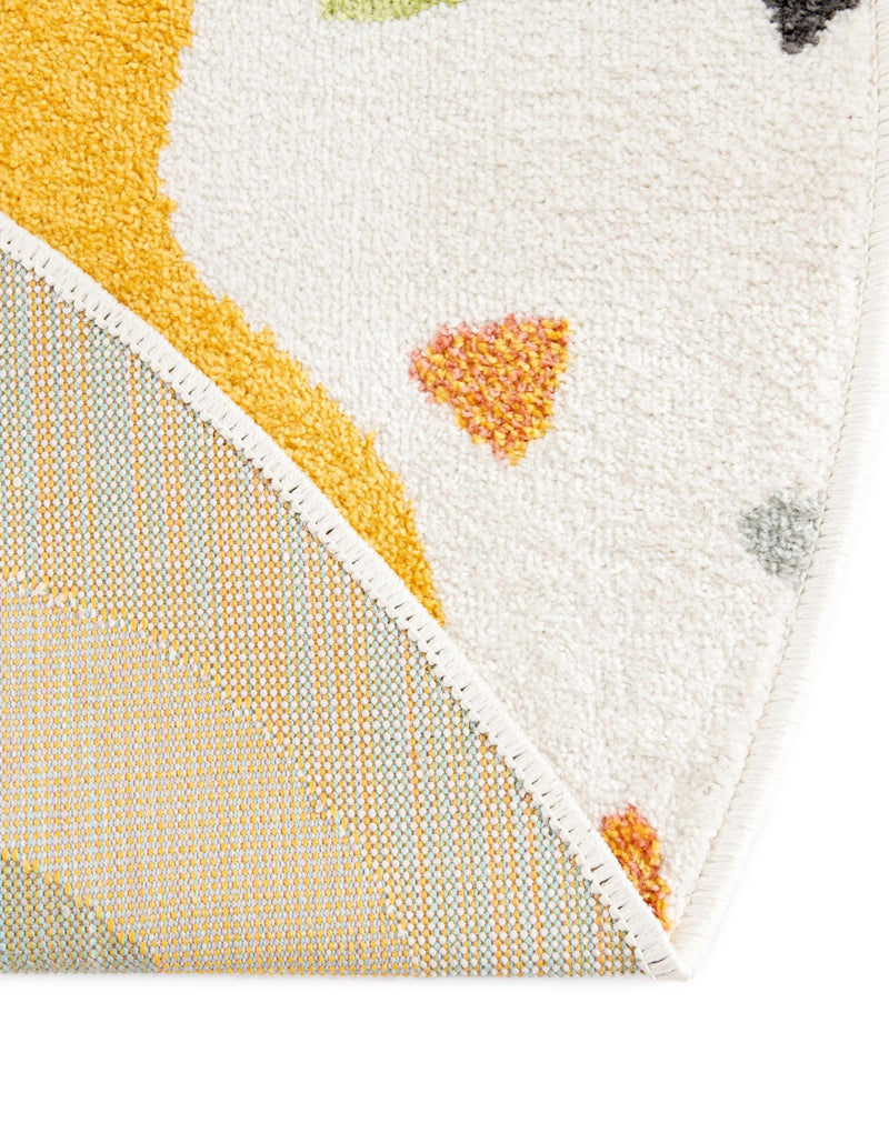 Playful Patterns Collection Area Rug -  Rainbow Round Ivory  lifestyle 28