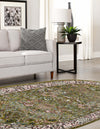 Persian Elegance Collection Area Rug -  Kerman (Green) Oval Green  lifestyle 20