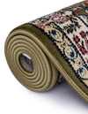 Persian Elegance Collection Area Rug -  Kerman (Green) Oval Green  lifestyle 72